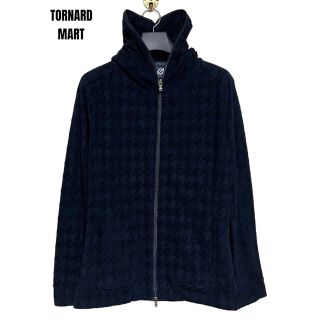 トルネードマート(TORNADO MART)の匿名発送　美品　TORNARD MART パイル生地千鳥デザインフーディ　M(パーカー)