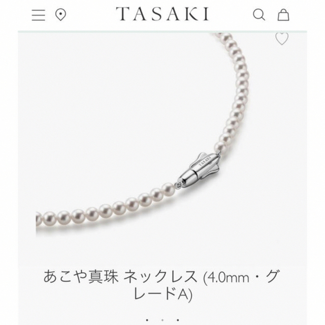 TASAKI(タサキ)のタサキ　3.5〜4㎜未満　42㎝　あこや　ベビーパールネックレス　美品 レディースのアクセサリー(ネックレス)の商品写真