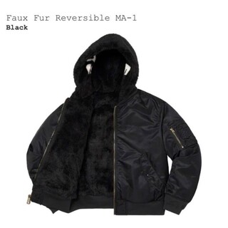 Supreme fur reversible MA-1 黒 XL 岩田剛典着