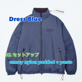 ennoy NYLON PADDED JACKET DRESS BLUE