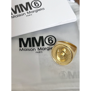 マルタンマルジェラ(Maison Martin Margiela)の新品 MM6 メゾンマルジェラ リング 指輪 ゴールド ナンバーロゴ6 12号(リング(指輪))
