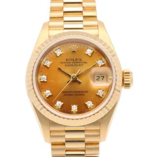 ロレックス(ROLEX)のロレックス ROLEX デイトジャスト 腕時計 N番 1991年式 10Pダイヤ ギャランティ K18イエローゴールド  中古(腕時計)