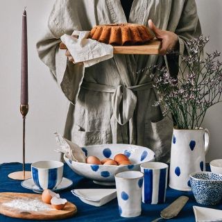 値下げ！ハンドメイド 陶磁器 カップ ウクライナデザイナー(食器)