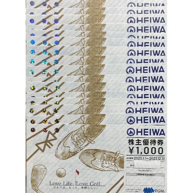 大阪府の HEIWA 16000円分 株主優待券 | www.butiuae.com