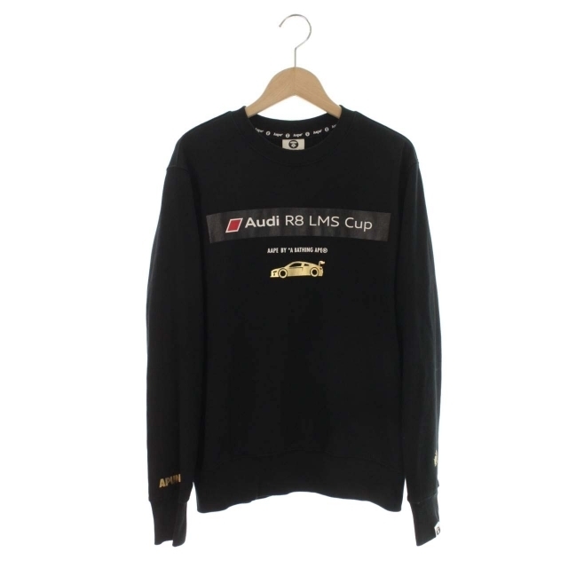 A BATHING APE - A BATHING APE AAPE Audi トレーナー スウェット S 黒