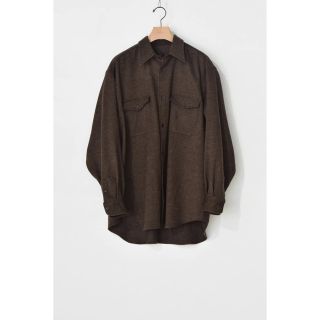 コモリ(COMOLI)のCOMOLI 22AW W/CA ハウンドトゥースCPOブラウン サイズ3 新品(シャツ)