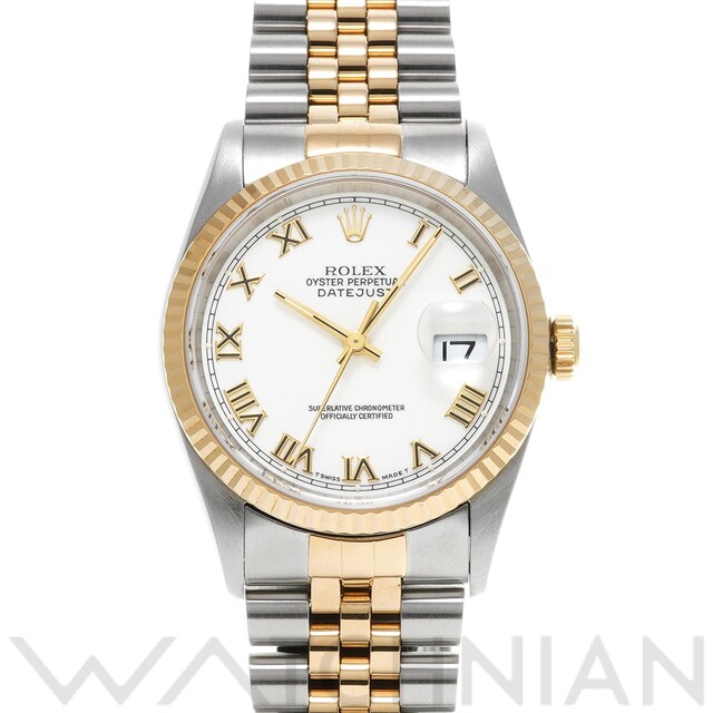 ROLEX - 中古 ロレックス ROLEX 16233 W番(1996年頃製造) ホワイト メンズ 腕時計
