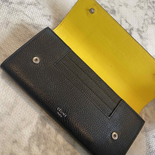 celine - CELINE 財布 長財布 バイカラー ウォレット 美品 イエロー