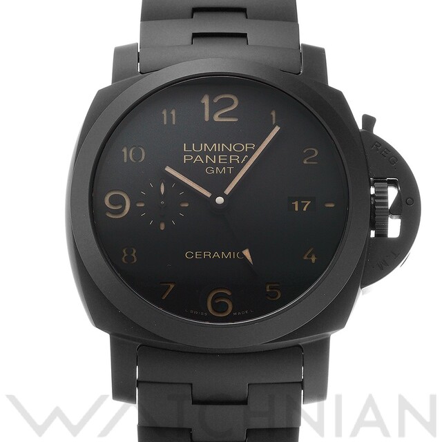 OFFICINE PANERAI - 中古 パネライ OFFICINE PANERAI PAM00438 R番(2015年製造) ブラック メンズ 腕時計