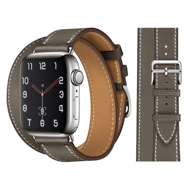 Apple Watch(アップルウォッチ)の【本革ベルト】Apple Watch ベルト　レザー　本革　ブラウン スマホ/家電/カメラのスマートフォン/携帯電話(その他)の商品写真