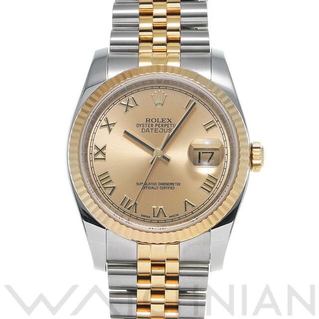 ROLEX - 中古 ロレックス ROLEX 116233 ランダムシリアル シャンパン メンズ 腕時計