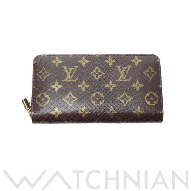 完璧 LOUIS モノグラムパイソン ブラウン モノグラム 長財布 ユニセックス RFIDタグ(ICチップ) N80148 VUITTON LOUIS  ヴィトン ルイ 未使用品 VUITTON 財布