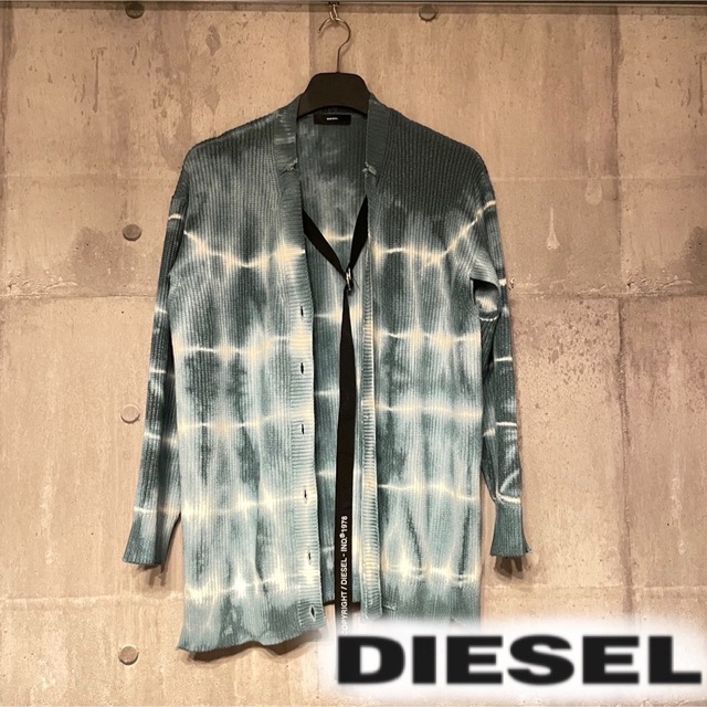 DIESEL(ディーゼル)のDIESEL ディーゼル 長袖 ニット タイダイ柄 水色 レディースのトップス(ニット/セーター)の商品写真