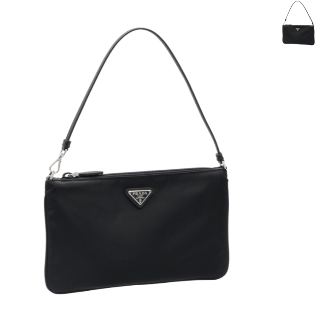 プラダ PRADA ハンドバッグ Re-Nylon クラッチバッグ ヴェラ ミニバッグ 1NI545 R067ファスナー内側