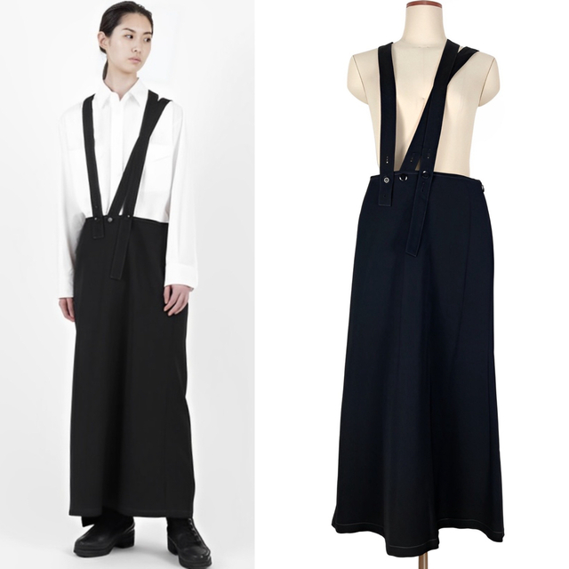 Yohji Yamamoto GABARDINE F SUSPENDER S黒