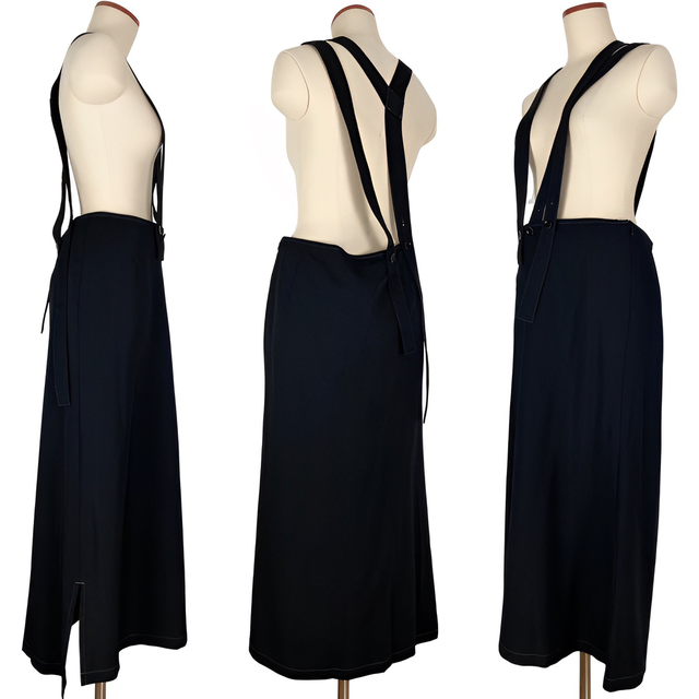 Yohji Yamamoto GABARDINE F SUSPENDER S黒