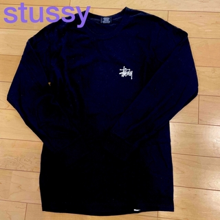 ステューシー(STUSSY)のステューシー stussy ロンT ブラック Sサイズ(Tシャツ/カットソー(七分/長袖))