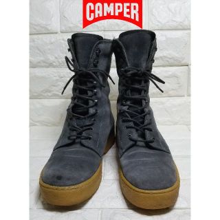 カンペール(CAMPER)のCamper スエードブーツ　38（24.5cm) グレイ(ブーツ)