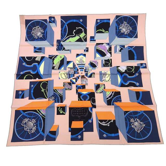 エルメス スカーフ カレ90 Springs Springs HERMES シルクツイル | www