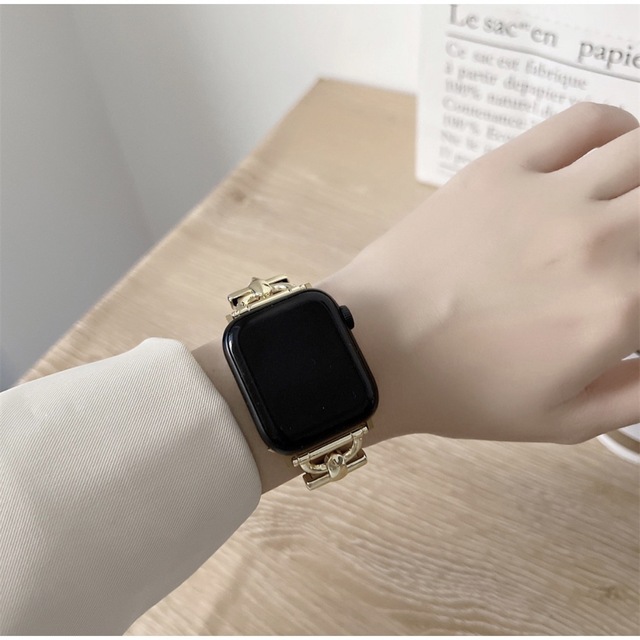 Apple Watch(アップルウォッチ)の【本革】Apple Watch ベルト　ブラウン　レザー スマホ/家電/カメラのスマホアクセサリー(その他)の商品写真