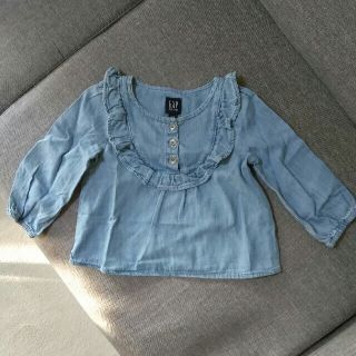 ギャップ(GAP)のGAP DENIM 　ブラウス　シャツ　12-18　80(シャツ/カットソー)