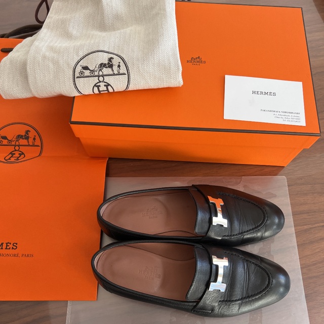 HERMES エルメス モカシンパリ 36.5 HERMES エルメス モカシンパリ 36.5