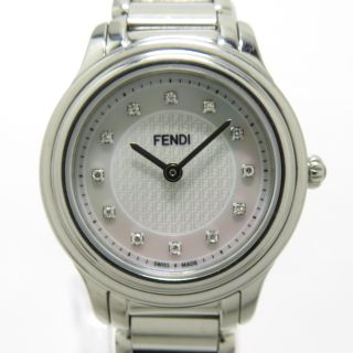 フェンディ(FENDI)のFENDI レディース腕時計 クォーツ SS ホワイトシェル文字盤 シルバー(腕時計)