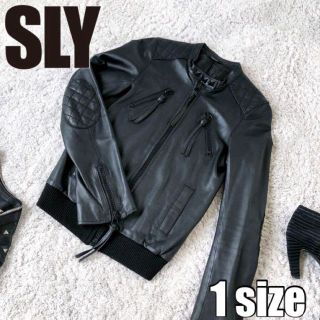 SLY - SLY スライ 山羊皮 本革 レザー ライダース ジャケットの通販 by