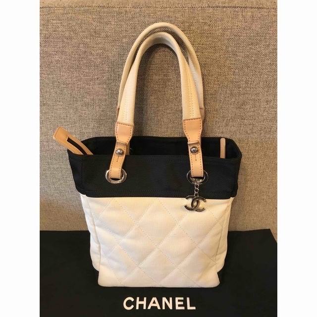 1年保証』 CHANEL パリビアリッツ トートバッグ キャンバス シャネル