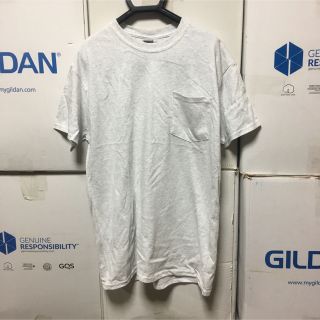 ギルタン(GILDAN)のGILDANギルダン☆半袖無地Tシャツ★ポケット付き★アッシュグレー★XLサイズ(Tシャツ/カットソー(半袖/袖なし))