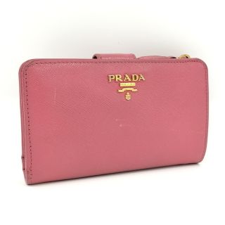 プラダ(PRADA)のPRADA 二つ折り財布 サフィアーノ レザー ピンク 1M1225(財布)