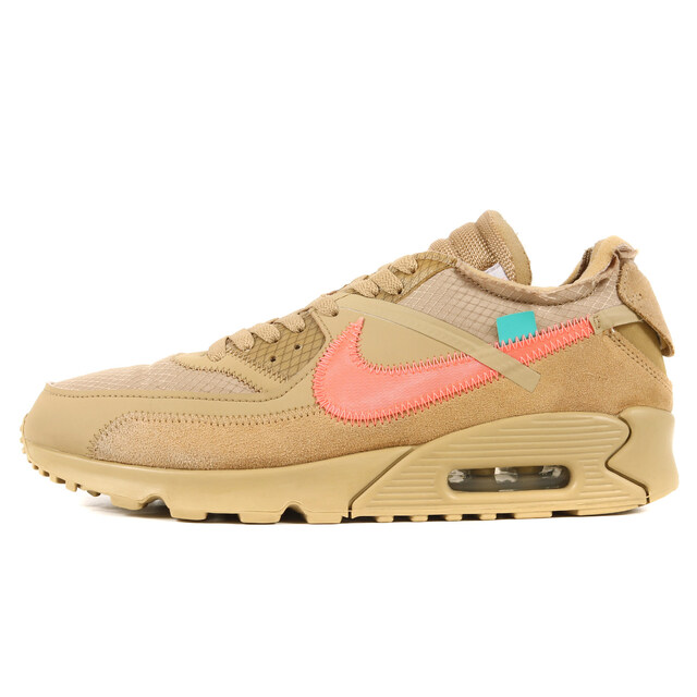 OFF-WHITE オフホワイト NIKE THE 10 : AIR MAX 90 Desert Ore (AA7293-200) 19SS ナイキ エアマックス 90 デザートオレ パラシュートベージュ サイズ：US9.5 27.5cm スニーカー コラボ 【メンズ】