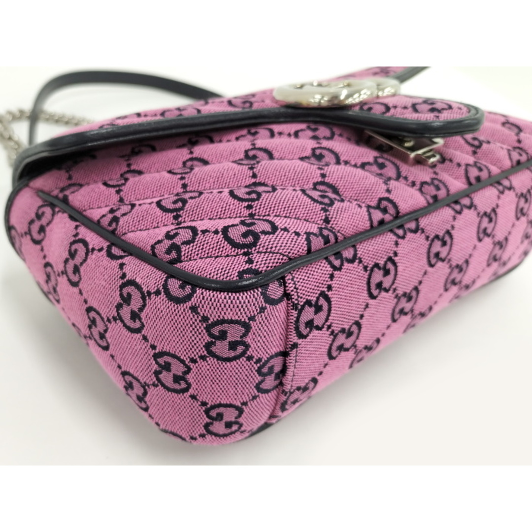 GUCCI - GUCCI ショルダーバッグ GGマーモント ピンク 443497の GUCCI - GUCCI ショルダーバッグ GGマーモント ピンク 443497の