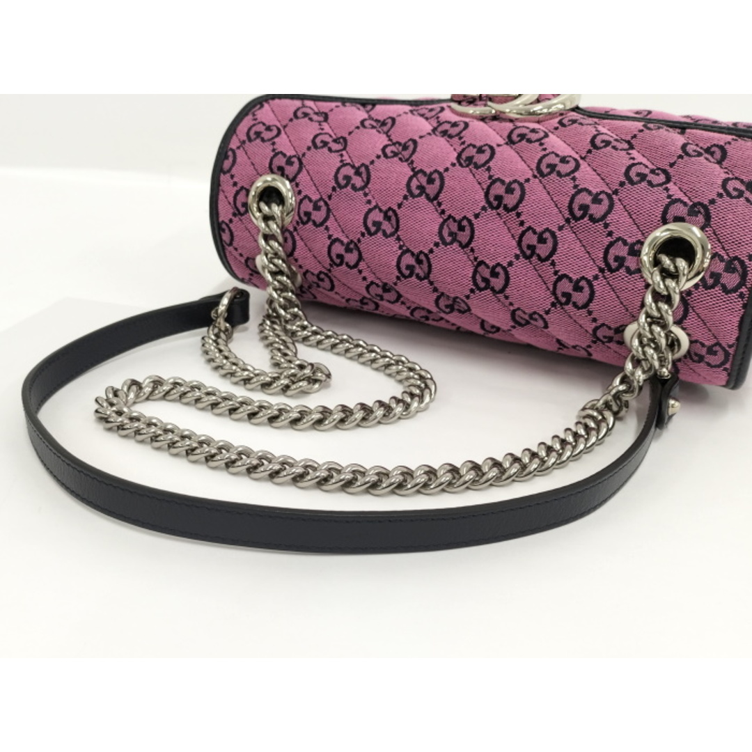 GUCCI - GUCCI ショルダーバッグ GGマーモント ピンク 443497の GUCCI - GUCCI ショルダーバッグ GGマーモント ピンク 443497の