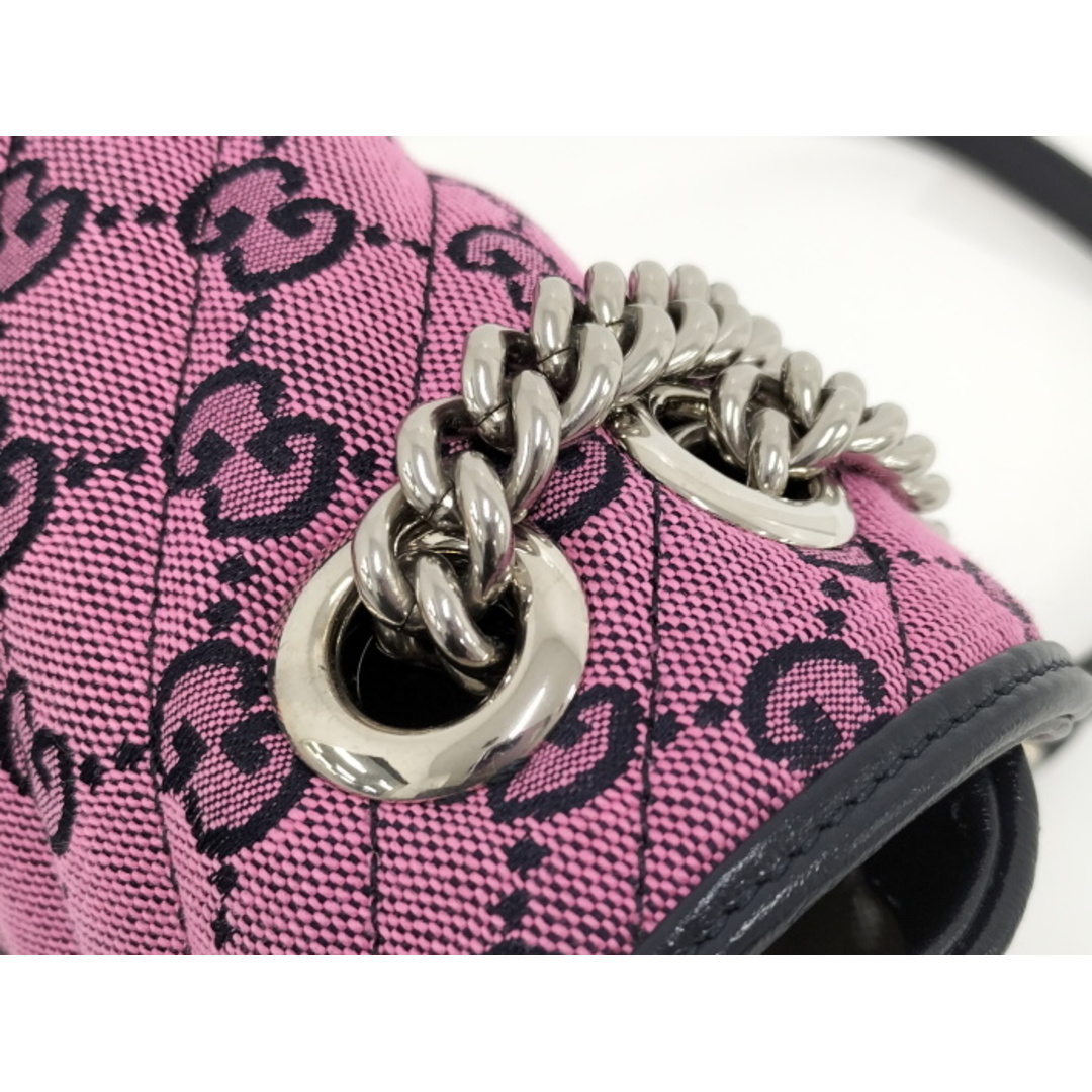 GUCCI - GUCCI ショルダーバッグ GGマーモント ピンク 443497の GUCCI - GUCCI ショルダーバッグ GGマーモント ピンク 443497の