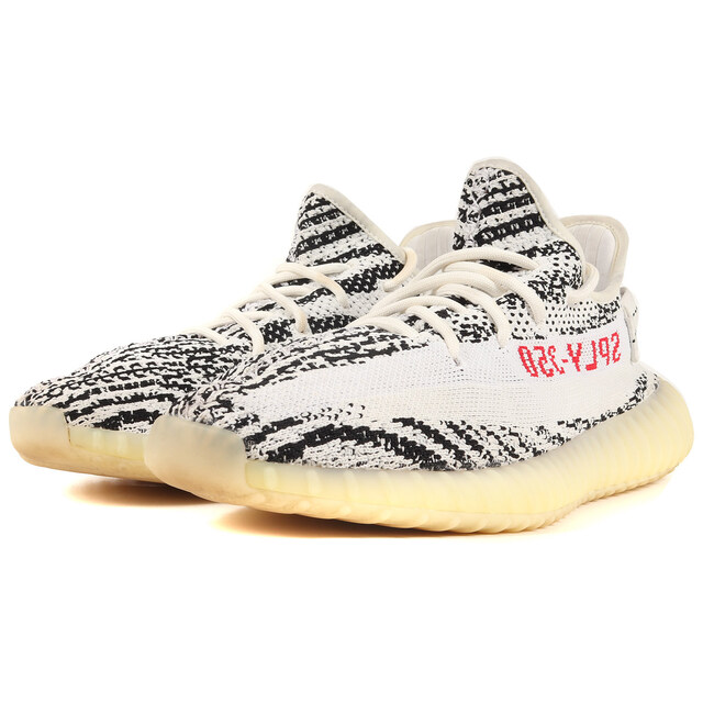 adidas アディダス YEEZY BOOST 350 V2 ZEBRA CP9654 201年製 イージーブースト 350 ゼブラ ホワイト コアブラック 白黒 サイズ：US9 27.0cm スニーカー コラボ【メンズ】