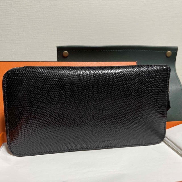 Hermes(エルメス)の極美品　エルメス アザップ　ロング □M刻印 リザード ブラック シルバー金具 レディースのファッション小物(財布)の商品写真