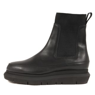 サカイ(sacai)のSacai サカイ 20AW サイドゴア カウハイド レザー ブーツ 20-02419M シューズ Vibram ビブラムソール チェルシー ブラック 黒 41 日本製 ブランド【メンズ】【中古】【美品】(ブーツ)