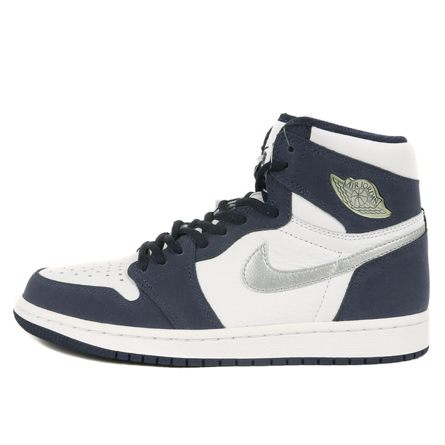 NIKE ナイキ AIR JORDAN 1 RETRO HIGH OG CO.JP (DC1788-100) 2020年 エアジョーダン 1 レトロ ハイ スニーカー ホワイト メタリックシルバー 白紺 サイズ：US7 25.0cm【メンズ】