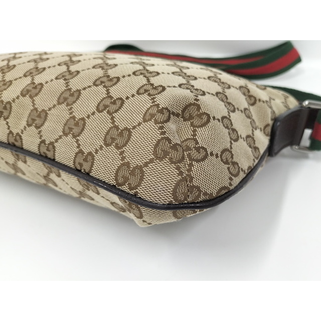 GUCCI ショルダーバッグ GGキャンバス シェリーライン ベージュ ブラウン