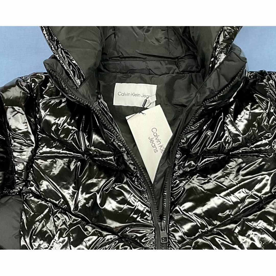 Calvin Klein(カルバンクライン)のカルバン クライン ジーンズ　パデッドコート 02A22　サイズXS　ブラック レディースのジャケット/アウター(ナイロンジャケット)の商品写真