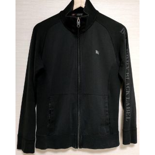 バーバリーブラックレーベル(BURBERRY BLACK LABEL)の【送料込】バーバリーブラックレーベル　ジップアップ　黒　Size2(M相当)(スウェット)