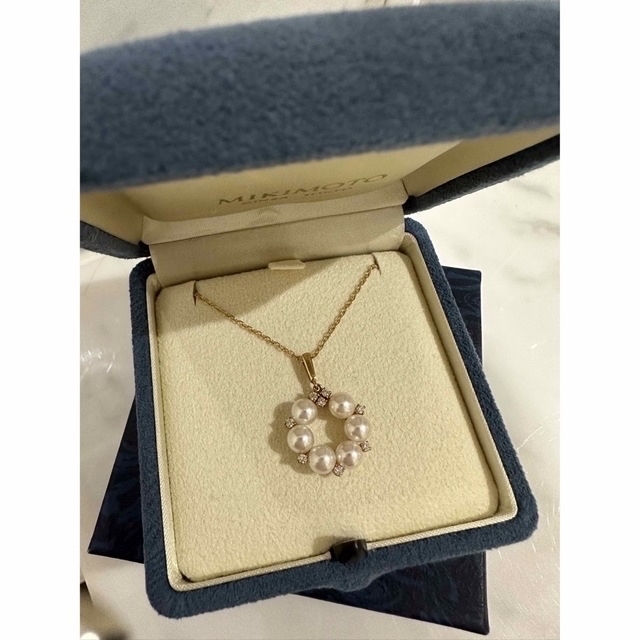 ミキモト MIKIMOTO パール ダイヤモンド ネックレス リース ゴールド
