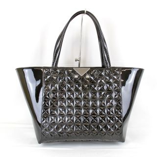 エンポリオアルマーニ(Emporio Armani)の『USED』 Emporio Armani エンポリオ・アルマーニ トートバッグ エナメル ブラック【中古】(トートバッグ)