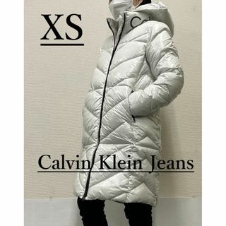 カルバンクライン(Calvin Klein)のカルバン クライン ジーンズ　パデッドコート 02B22　サイズXS　ホワイト (ナイロンジャケット)