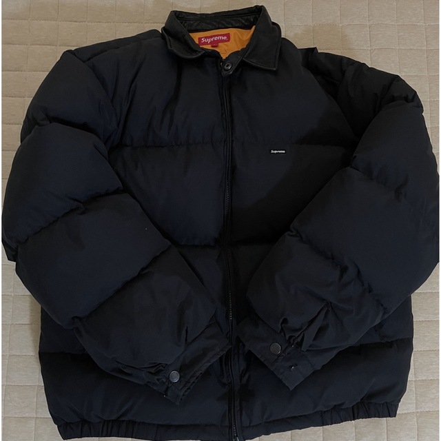 【スーパーセール】 Supreme - jacket puffy collar leather supreme ダウンジャケット