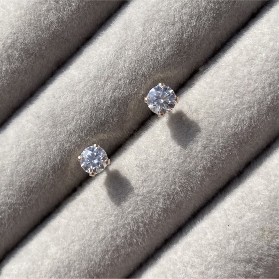 【order】奇跡の一粒。moissanite ... earring. ハンドメイドのアクセサリー(ピアス)の商品写真