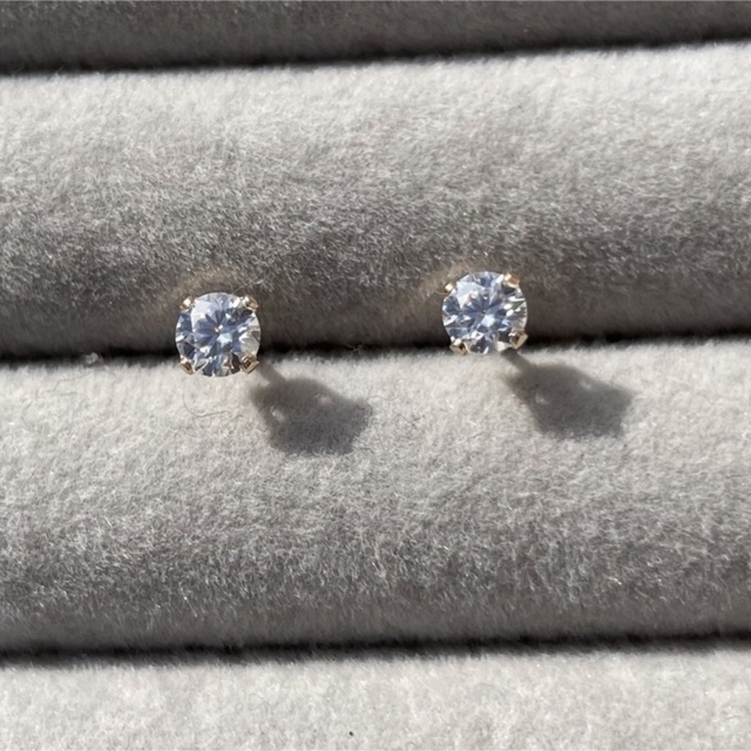 【order】奇跡の一粒。moissanite ... earring. ハンドメイドのアクセサリー(ピアス)の商品写真