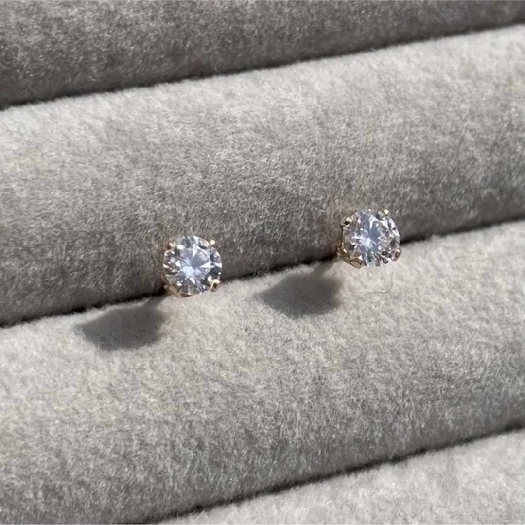 【order】奇跡の一粒。moissanite ... earring. ハンドメイドのアクセサリー(ピアス)の商品写真