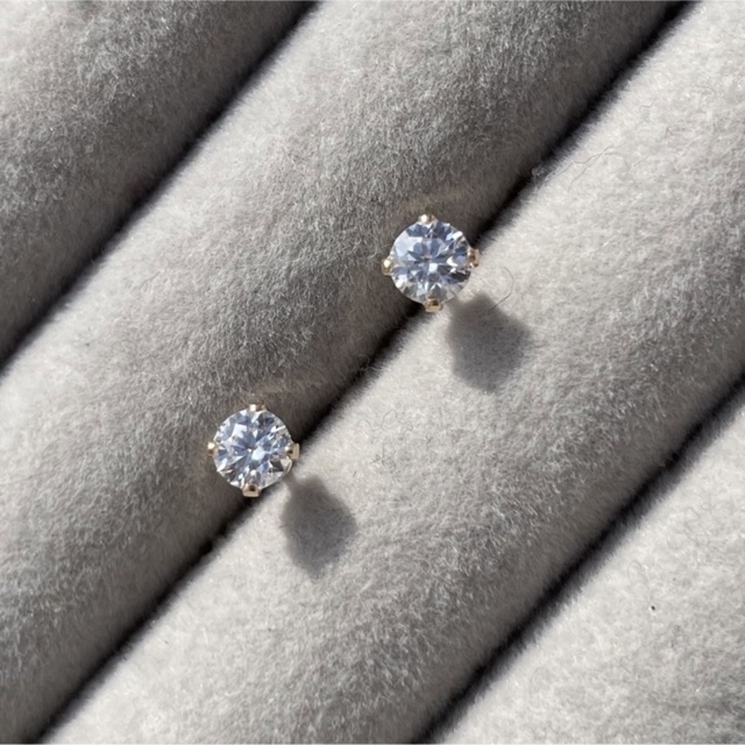 【order】奇跡の一粒。moissanite ... earring. ハンドメイドのアクセサリー(ピアス)の商品写真